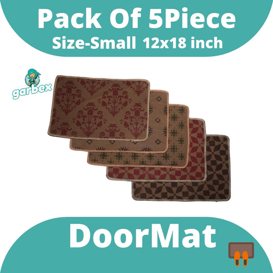 Garbex - Small Multicolour Doormat Home And Kitchen Or Bathroom ( Pack Of 4 Piece )