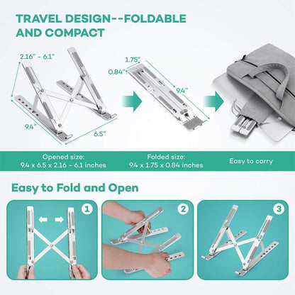 Aluminum Foldable Portable Laptop Stand