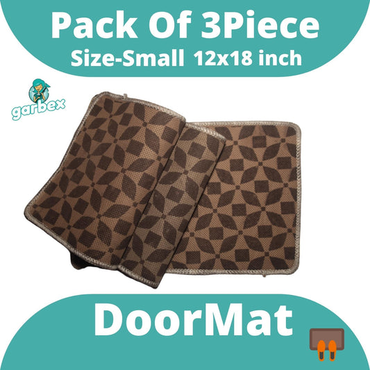 Garbex - Small Doormat Home And Kitchen Or Bathroom ( Pack Of 3 Piece )