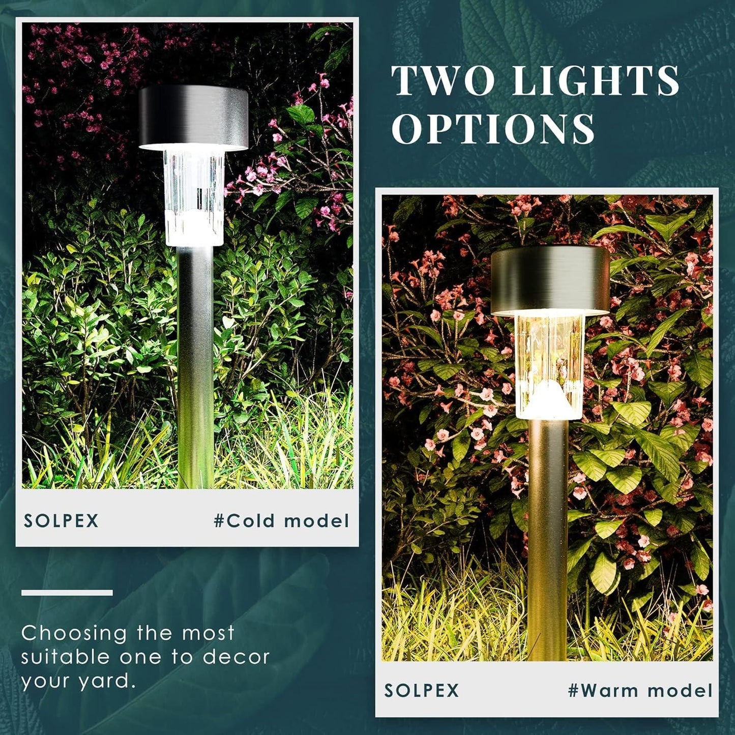 Solar Pathway Led Lights For Outdoor (Pack of 2)