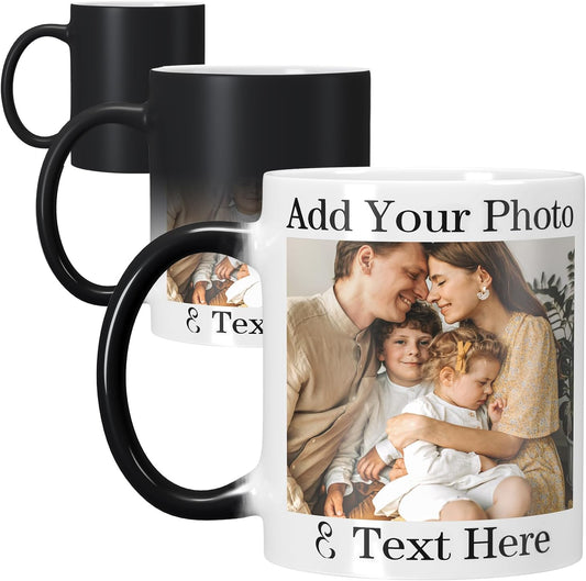 Personalised Magic Coffee Mug With Photo Sensitive Custom Coffee Mug Color Changing  (300ml)