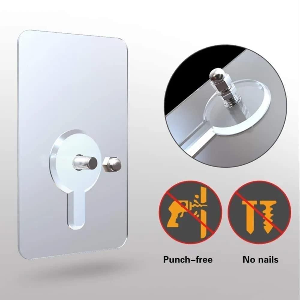 Self Adhesive Hooks for Wall Heavy Duty Strong Nail Free for Hanging Photo Frame Hook (Pack of 10)